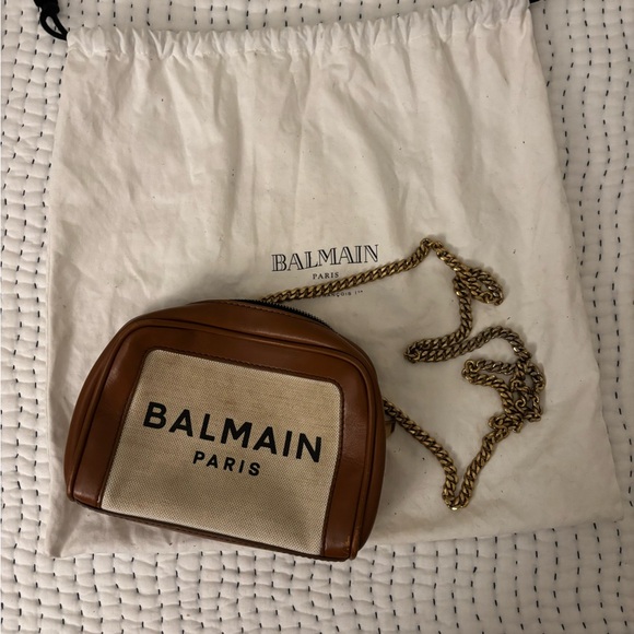Balmain B-Army 18 Logo Crossbody Bag with Gold chain - Picture 5 of 12